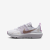 Nike Crater Impact Big Kids' Shoes In White,vivid Purple,violet Frost,metallic Copper