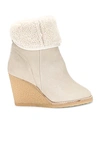 Isabel Marant Totam Shearling-trimmed Suede Ankle Boots In Beige