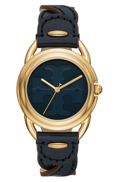 Tory Burch The Miller Braided Blue Leather Watch