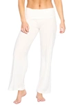 Felina Wide Leg Organic Cotton Lounge Pants In Cloud