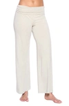 Felina Wide Leg Organic Cotton Lounge Pants In Pebble