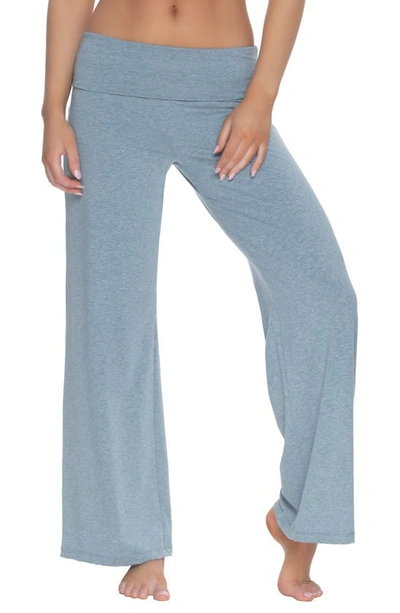 Felina Wide Leg Organic Cotton Lounge Pants In Sky