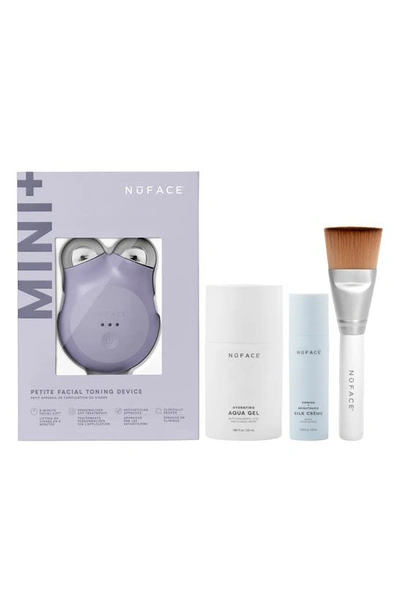 Nuface Mini+ On-the-go Facial Toning Starter Kit $309 Value In Violet Dusk