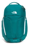 The North Face Surge Backpack In Harbor Blue/ White