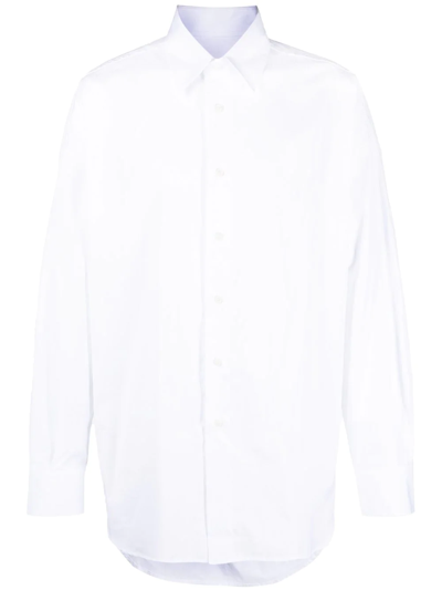 Diesel Tonal Logo Long-sleeve Shirt In White