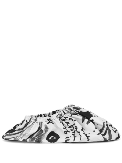 Dolce & Gabbana Abstract-print Slip-on Shoes In White