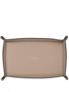 Smythson Small Rectangular Trinket Tray In Braun
