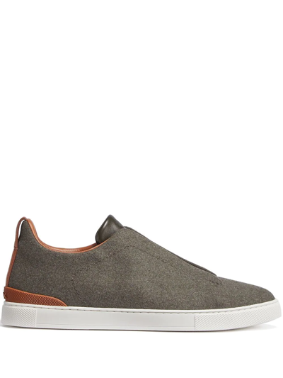 Zegna Triple Stitch™ Low-top Sneakers In Green