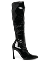 MAGDA BUTRYM KNEE-HIGH PATENT LEATHER BOOTS