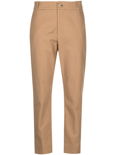 Vince Slim-fit Cigarette Trousers In Nude