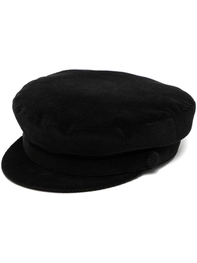 Yohji Yamamoto Lennon Baker Boy Cap In Black