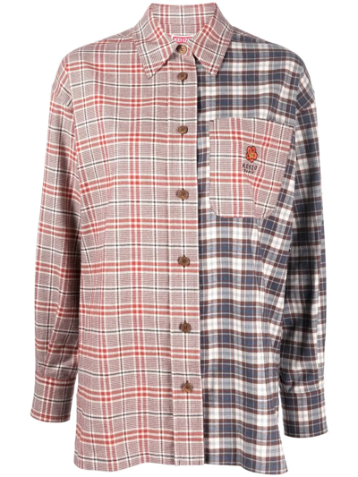 Kenzo Mix-print Shirt In Rot