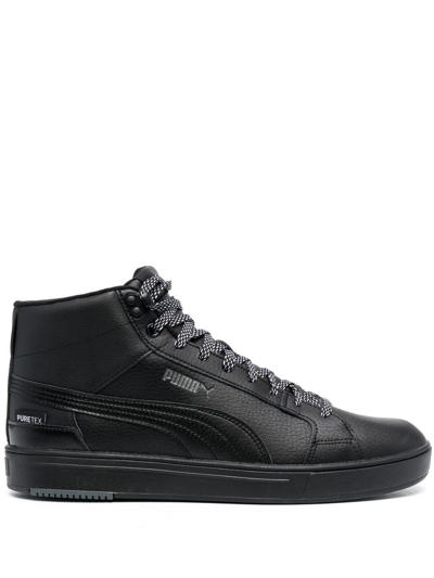 Puma Serve Pro Mid-top Sneakers In Black- Black