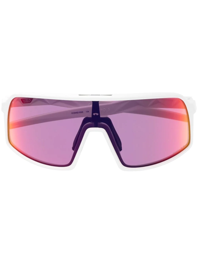 Oakley Sutro Shield Sunglasses In Weiss