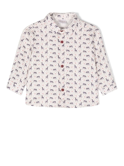 Paz Rodriguez Babies' Graphic-print Long-sleeve Shirt In Nude