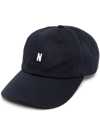 Norse Projects Logo-embroidered Cotton-twill Cap In Blue