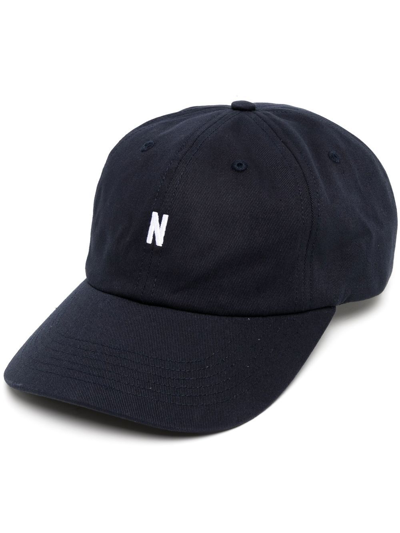 Norse Projects Logo-embroidered Baseball Cap In Blue