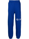 Givenchy Logo-print Track Pants In Blue
