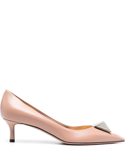 Valentino Garavani One Stud 60mm Patent-leather Pumps In Pink