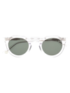 Lesca Pica Round-frame Sunglasses In Weiss