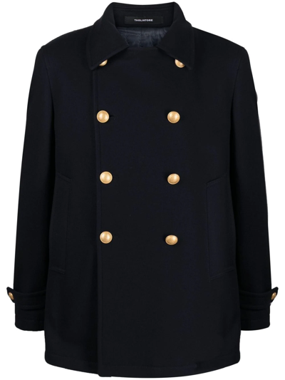 Tagliatore Double-breasted Fastening Coat In Blue