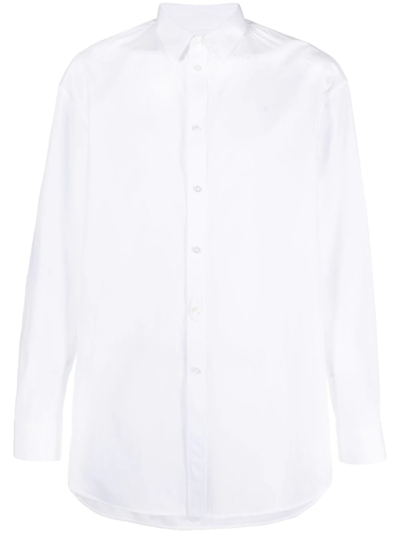Jil Sander Long-sleeve Cotton Shirt In Weiss