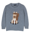 IL GUFO HORSE TRICOT KNITTED JUMPER