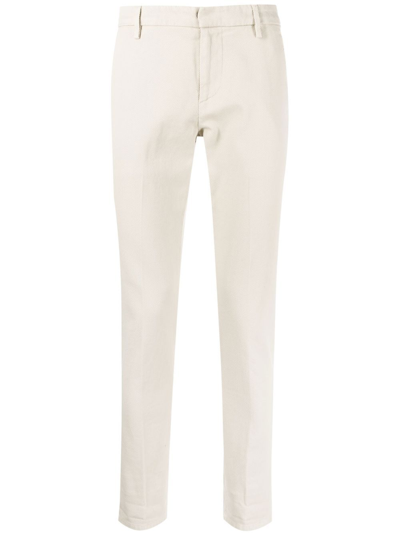 Dondup Mid-rise Straight Chinos In Neutrals
