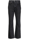 Agolde Nico Stretch High Rise Slim Fit Jeans In Schwarz