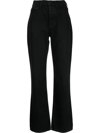 Rag & Bone High-rise Bootcut Jeans In Schwarz