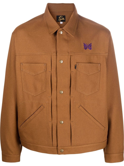 Needles Logo-embroidered Jacket In A-brown