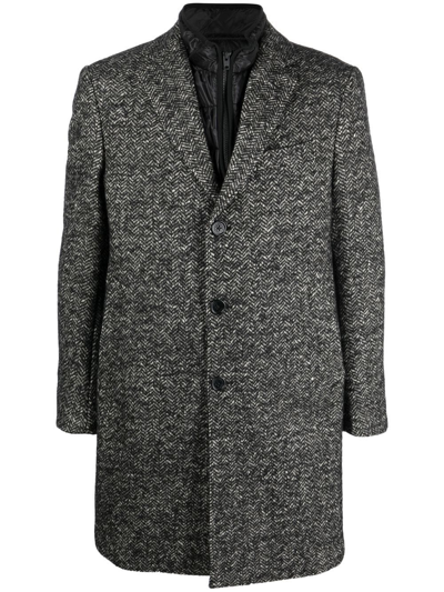 Fay Notched-lapel Single-breasted Coat In Beige
