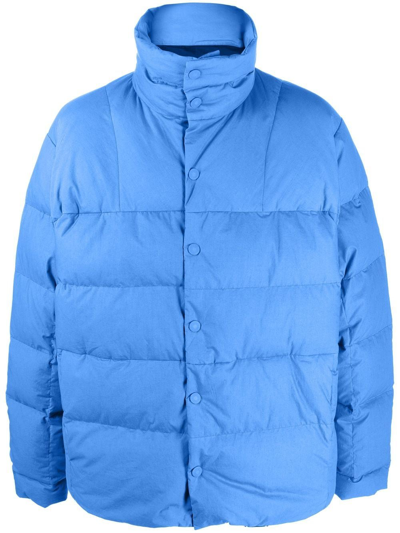 Meta Campania Collective Funnel Neck Padded Jacket In 006 Meta Blue + Midn