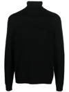 Ralph Lauren Black Ribbed Turtleneck In Schwarz