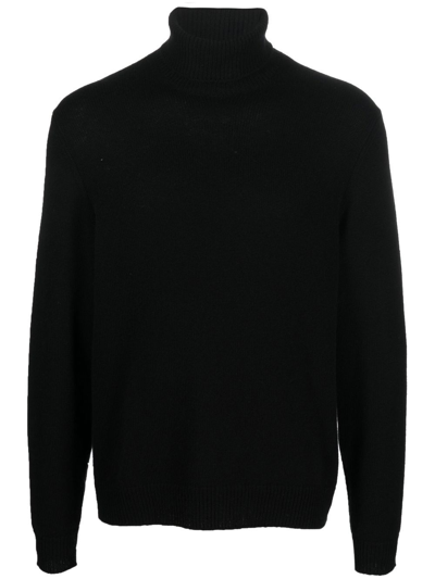 Ralph Lauren Purple Label Roll-neck Cashmere Jumper In Black