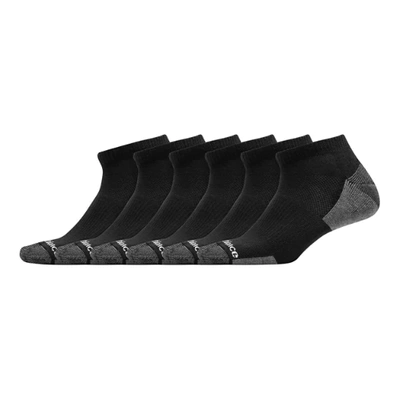 New Balance Unisex Cushioned Low Cut Socks 6 Pack In Black
