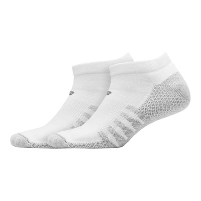 New Balance Unisex Coolmax No Show Socks 2 Pack In White