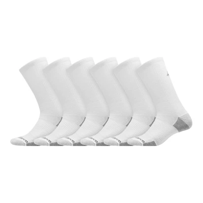New Balance Unisex Cushioned Crew Socks 6 Pack In White