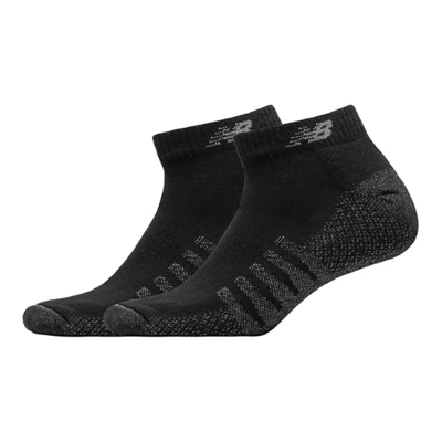 New Balance Unisex Coolmax Low Cut Socks 2 Pack In Black