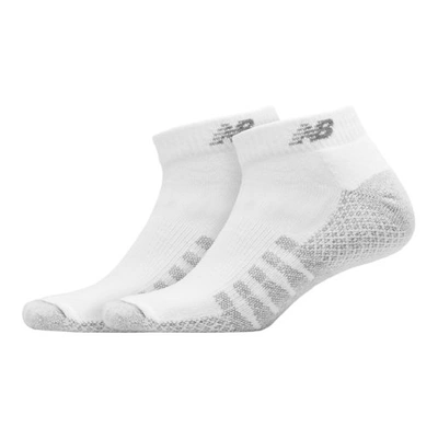 New Balance Unisex Coolmax Low Cut Socks 2 Pack In White