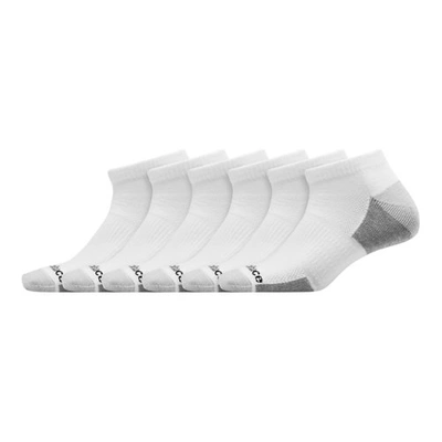 New Balance Unisex Cushioned Low Cut Socks 6 Pack In White