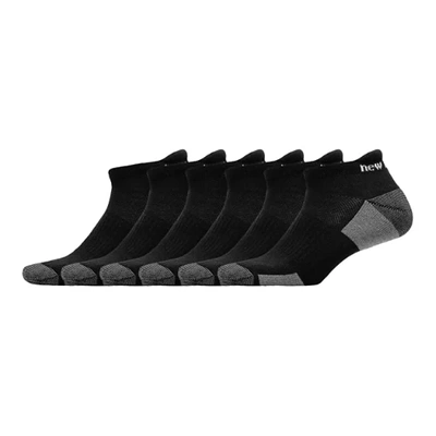 New Balance Unisex Cushioned Tab Socks 6 Pack In Black