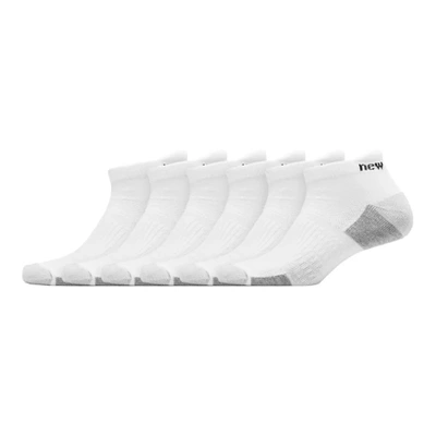 New Balance Unisex Cushioned Tab Socks 6 Pack In White