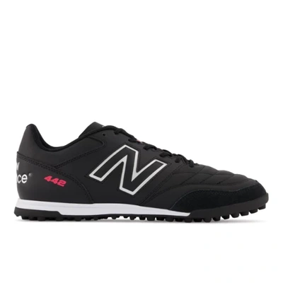 New Balance Unisex 442 V2 Team Tf Soccer Shoes In Black/white