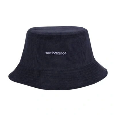 New Balance Unisex Washed Corduroy Bucket Hat In Black