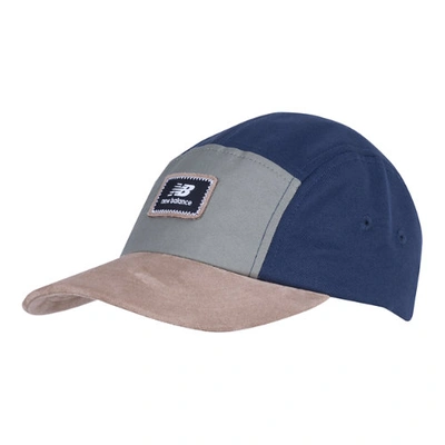 New Balance Unisex 5 Panel Curved Brim Lifestyle Hat In Blue