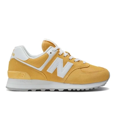 New Balance Women's 574 In Yellow/white