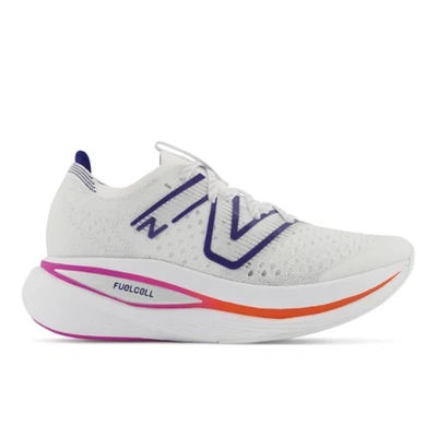 New Balance Women's Fuelcell Supercomp Trainer In White/blue/pink