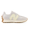 New Balance 327 Low-top Suede And Mesh Trainers In Grey/beige