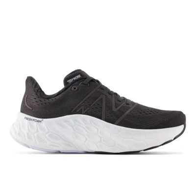 New Balance Women's Fresh Foam X More V4 Running Shoes- D/wide Width In Black In Black/blue